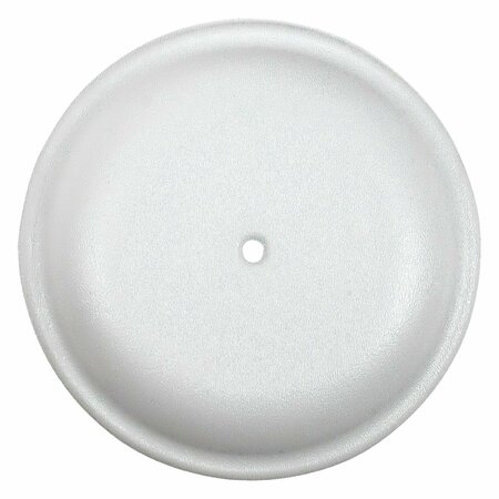 AMERICAN BUILT PRO Clean-Out Cover Plate, 9-1/4 in. Diameter Plastic Bellshape White 109BW P1